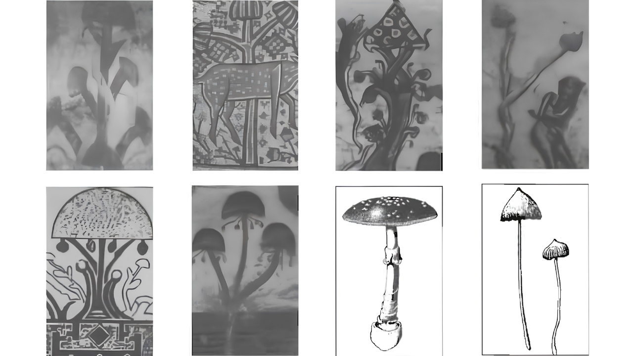 Classement typologique des représentations de champignons dans l'art chrétien par Giorgio Samorini